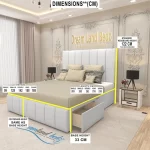 2024 Charlotte Divan Storage Bed With Optional Drawers-dimensions