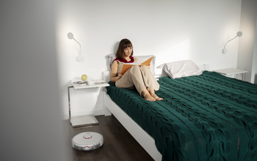 Young Woman Using Home Technology