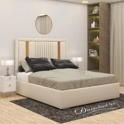 California golden stripe bed with lines (optional ottoman storage)