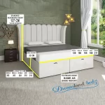 The Britannia Wingback Divan Ottoman Bed - Image 2