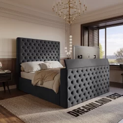 Luxury Platinum Chesterfield Tv Bed
