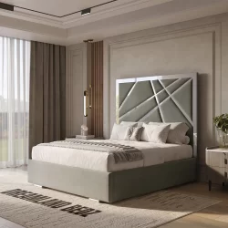 The aurora silver strip bed