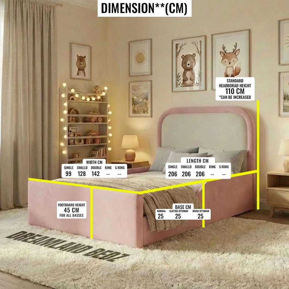 Flair Ava Pink Kids Bed Dreamland Dimension