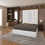 Luxurious Golden Pyramid Bed with Optional Ottoman Storage { 3 pieces split headboard} - Image 11