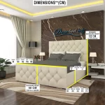 Windermere-Upholstery-Bed-with-optional-ottoman-storage-Dimension
