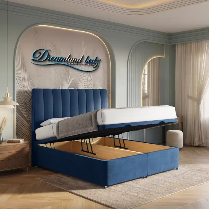 Barcelona Ottoman Divan Bed Logo Place Left View