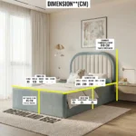 Dreamland Archway Sky Blue Kids Bed Dimension Size