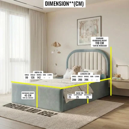 Dreamland Archway Sky Blue Kids Bed Dimension Size