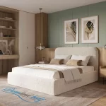 Georgia Teddy Boucle King Bedframe Right View