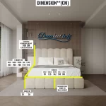 oslo-cream-teddy-boucle-panel-bed-frame-dimension